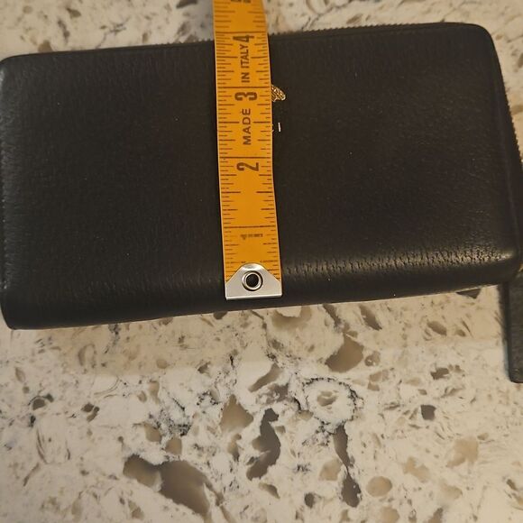 Gucci Animailer Bee Dark Blue Leather Zip-Around Large Wallet with Dust Bag - Picture 8 of 11